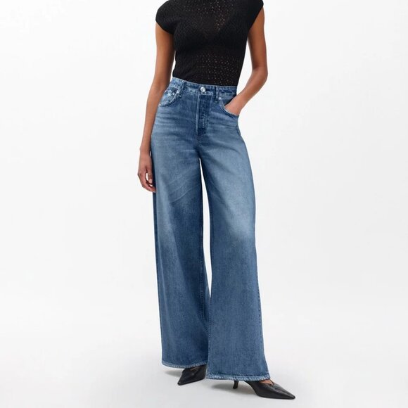 rag & bone Miramar Sofie Ankle-Length Wide Leg Pants "Sweatpants Jeans" - Picture 1 of 11